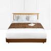 SOGA 70cm Brown Vintage Bed Scarf Runner Set of 3 – Bedding Tail Pad