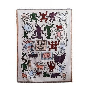 Anycozy Jacquard Jigsaw Throw Blanket Sofa Bed Cover Tapestry