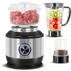 ADVWIN 4 in 1 Multi Blender, 600W Food Processor, Food Chopper, Juicer, Meat Mixer & Grinder