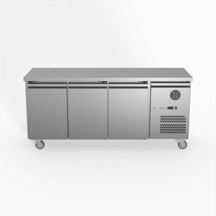 FED-X Stainless Steel Three Door Bench Fridge