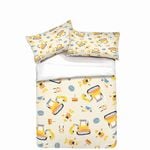 3D Cartoon Excavator Toy Quilt Cover Set Bedding Set Pillowcases 84