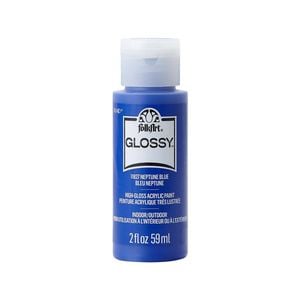 Folkart 59ml Neptune Blue Glossy Acrylic Paint 