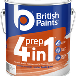 British Paints White 4L Water Based 4 In 1 Prep Primer Sealer Undercoat