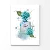 Ocean Blue Perfume with Flowers Print 100% Australian Made 60x90cm (Stretched Canvas)
