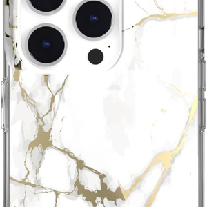 Mageasy Marble Case (MagSafe) For iPhone 14 Pro - Champagne White
