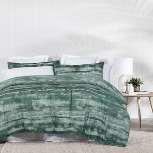 Pure Cotton Double Quilt Cover Set - Eden Sage