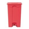 Jantex Kitchen Waste Pedal Bin Red 87l 820(h)x495(w)x400(d)mm Commercial Catering Polypropylene Indoor Trash Can