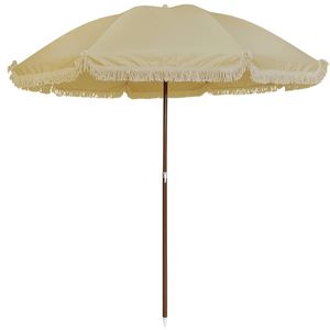 Marquee 2m Cement Beach Umbrella with Tassels