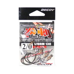 Decoy Worm 130 Maki Sasu Weighted Fishing Hook 1.5g 2/0