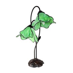 G&g Twin Lotus Lamp Green