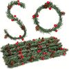Lifebay Artificial Pine Garland Twist Ties Christmas Decor Set