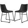 Alfordson 2x Dining Chairs Pu Leather Black