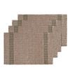 4PK J.Elliot Home Conner 33x48cm Jute Placemat - Olive