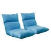 SOGA 2X Lounge Recliner Sofa Bed Chair Blue