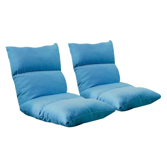 SOGA 2X Lounge Recliner Sofa Bed Chair Blue