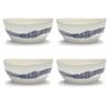 Ottolenghi Feast White With Blue Stripes Bowls 16cm | Set Of 4