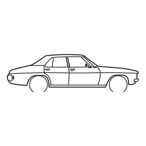 Holden HQ 1974 Silhouette Metal Wall Art