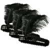 3x 1920s FLAPPER HEADBAND Headpiece Feather Sequin Charleston Costume Gatsby Black
