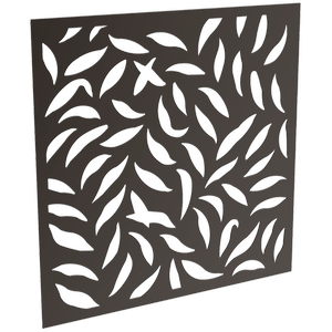 ProtectorAl 300-1200w x 300-1200h Satin Black Large Leaf Unframed Solid Aluminium Decorative Panel