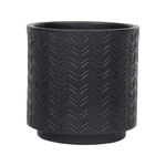 25 x 24.5cm Black Round Footed Dash Planter