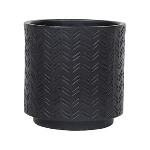 25 x 24.5cm Black Round Footed Dash Planter