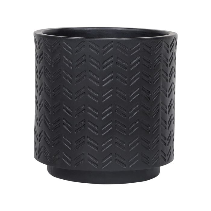 25 x 24.5cm Black Round Footed Dash Planter