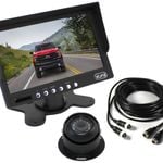 Elinz 7" Monitor HD 12V/24V Reversing CCD Eyeball Camera (BLACK) Truck Caravan - 7.0" | Wired Transmission | 4PIN System