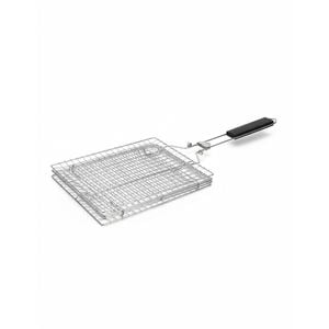 Stainless Steel BBQ Grill Basket with Handle - Portable, Non-Stick, 32CM