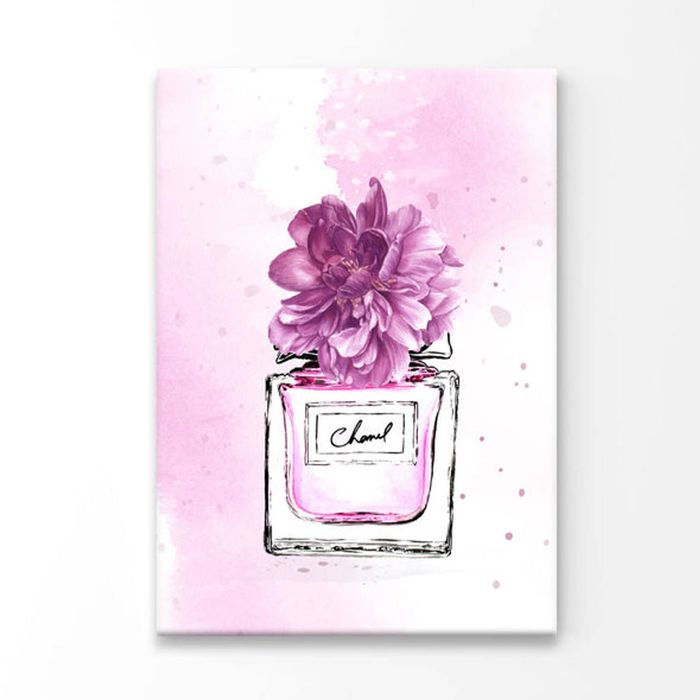 Purple Shaded Perfume with Flowers  Print 100% Australian Made 100 x 150cm  (Acrylic)