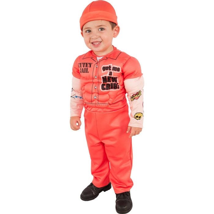 Rubies Muscle Man Prisoner Deluxe Boys Dress Up Party Criminal Costume Size M