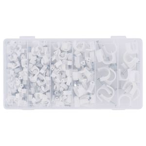 Click 180 Piece Cable Management Nail Clip Set