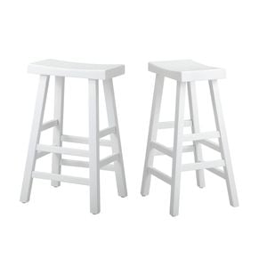 Oikiture Bar Stools White X2