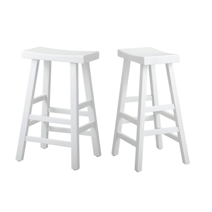 Oikiture Bar Stools White X2