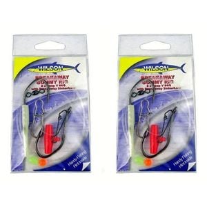 2x Wilson Breakaway Gummy Rig 2 X 4/0 Deep V - Breakaway Sinker/Line 60lb