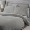 Luxor King Grey Teddy Fleece Soft Warm Quilt Doona Duvet Cover  Set