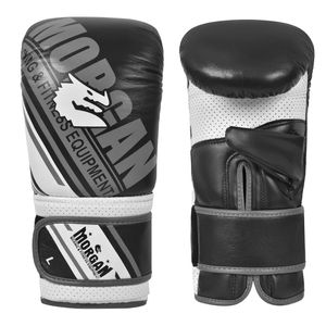 Morgan Aventus Leather Curved Bag Mitts [black/white Large]