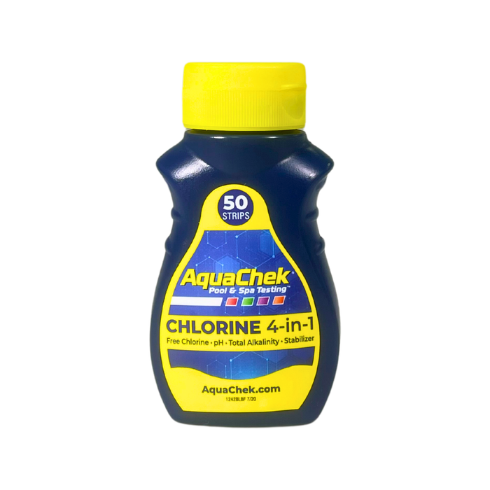 AquaChek 4 In 1 Chlorine Pool Test Strips - 50 Pack