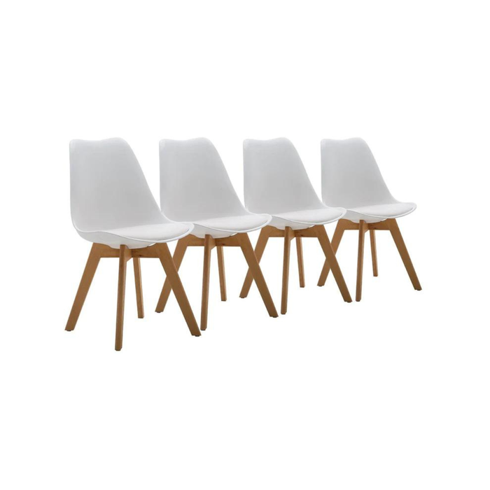 CHOTTO - Ando Dining Chairs - White x 4