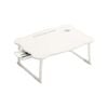 SOGA White Adjustable Folding Bed Table