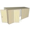 Build-A-Shed 1.2 x 4.5 x 2.0m Tunnel Shed Tunnel Hinged Door with Double Hinged Doors - Cream