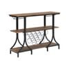 IHOMDEC 3-Tier Vintage Wine Rack with 12 Bottle Holder, Brown