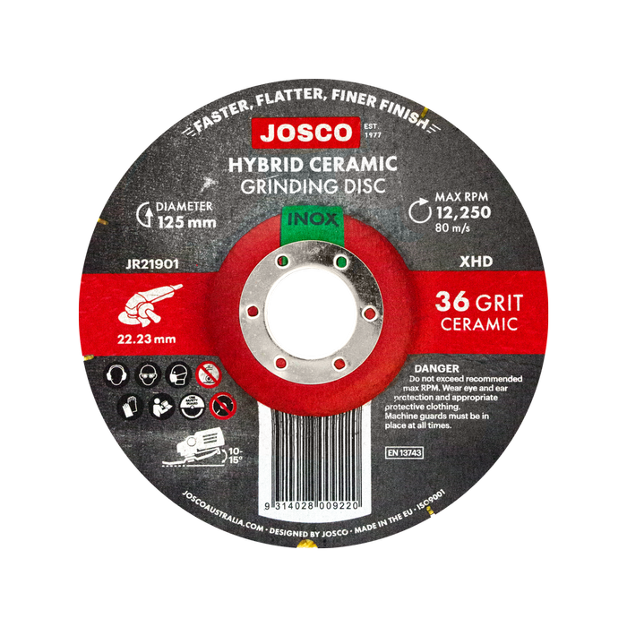 Josco 125mm 36G Hybrid Ceramic Grinding Disc