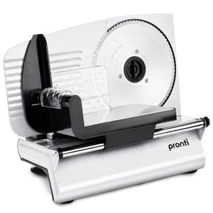 Pronti Electric Deli And Food Slicer 200w With 2 Blades - White
