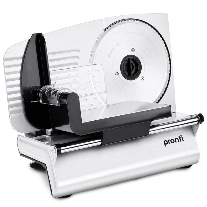 Pronti Electric Deli And Food Slicer 200w With 2 Blades - White