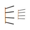 VEVOR Wall Kayak Storage Rack Orange with Adjustable Padded Arms for Outdoor Garage