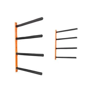 VEVOR Wall Kayak Storage Rack Orange with Adjustable Padded Arms for Outdoor Garage
