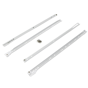 Hafele 500mm White Drawer Roller Runner - Pair 