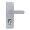 Gainsborough Trilock Cove Harper Double Cylinder Entrance Lever Set in Satin Chrome