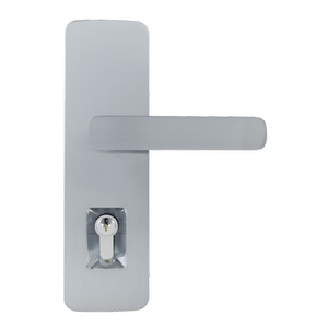 Gainsborough Trilock Cove Harper Double Cylinder Entrance Lever Set in Satin Chrome