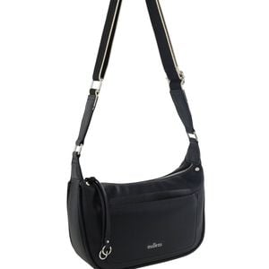 Milleni Women's Handbag Vegan Leather Fashion Everyday Crossbody Bag Black